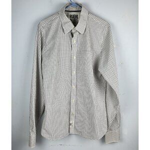 RUEHL No. 925 Brown and white Check long Sleeve button down Shirt size XL